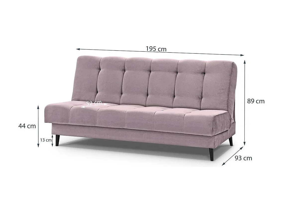 3-SITZER Schlafsofa Nancy rosa