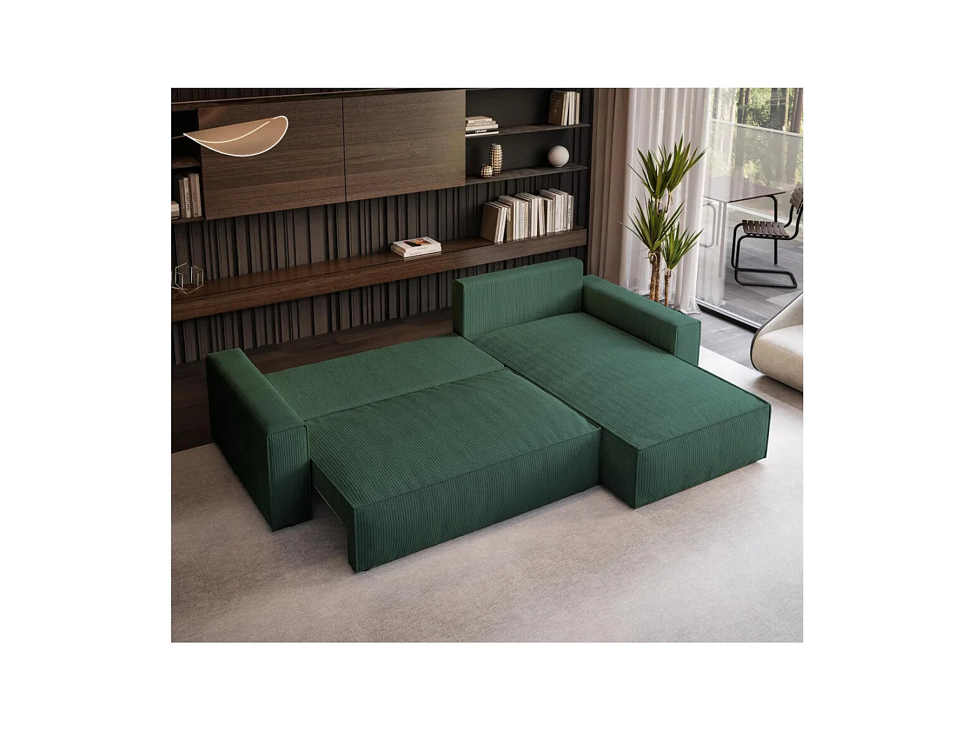 ECKSOFA Parys L dunkelgrün