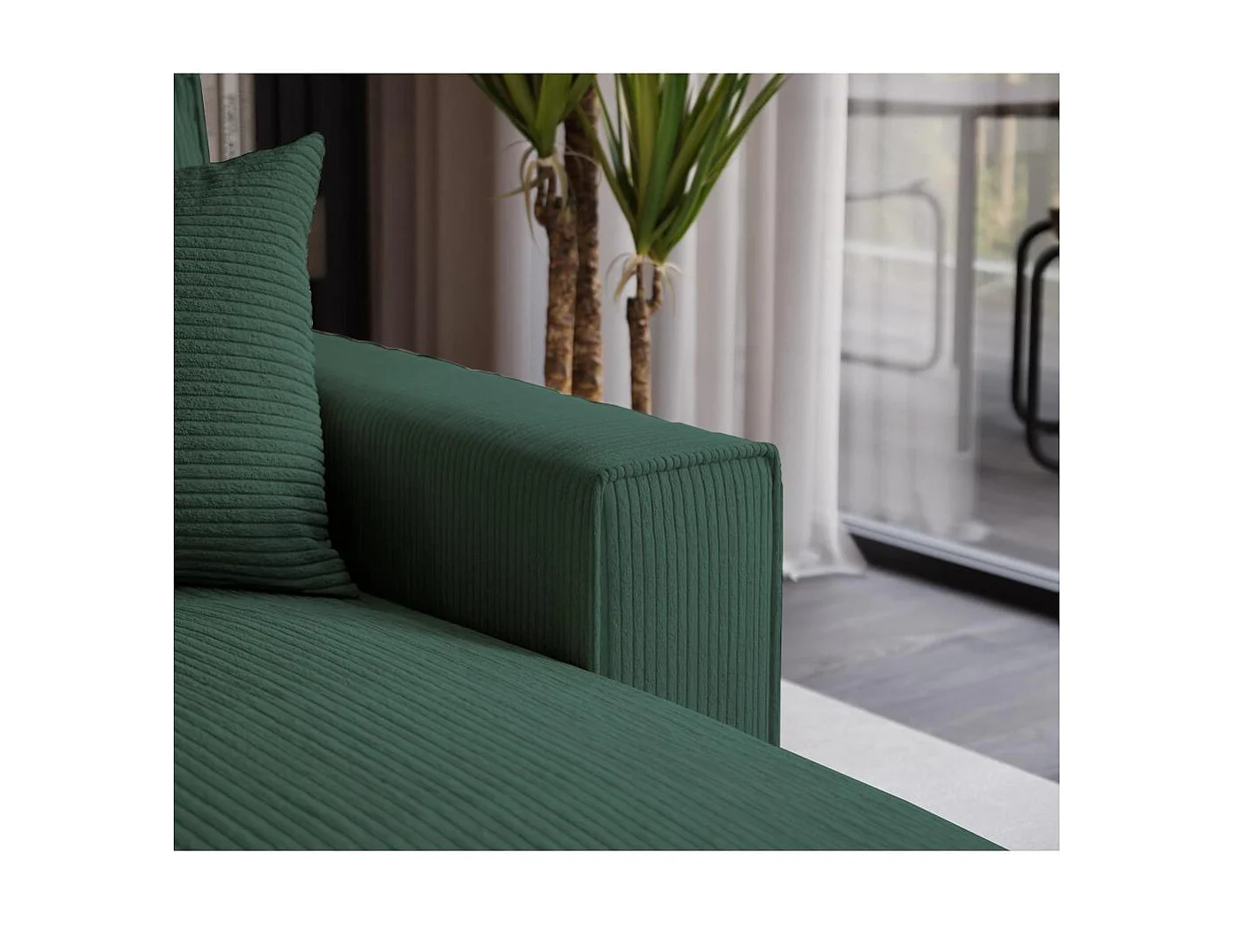 ECKSOFA Parys L vert foncé