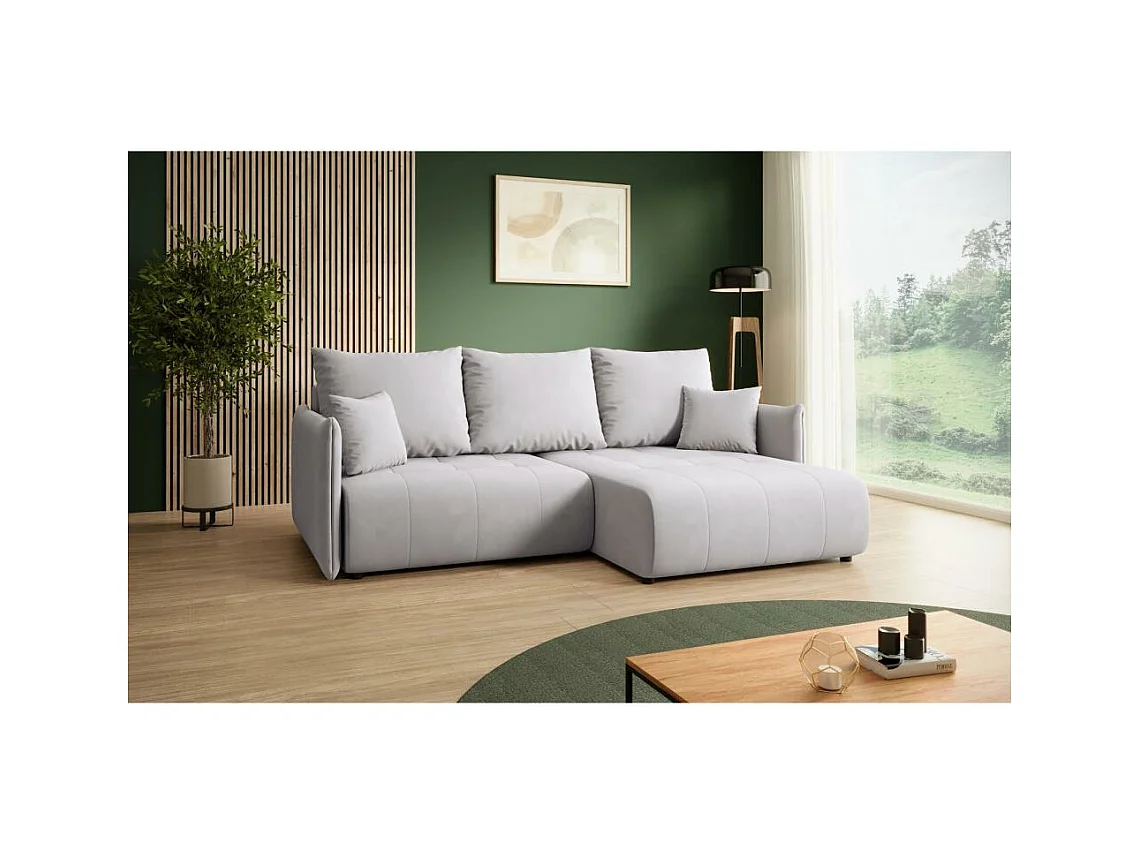 ECKSCHLAFSOFA Henry Mini hellgrau