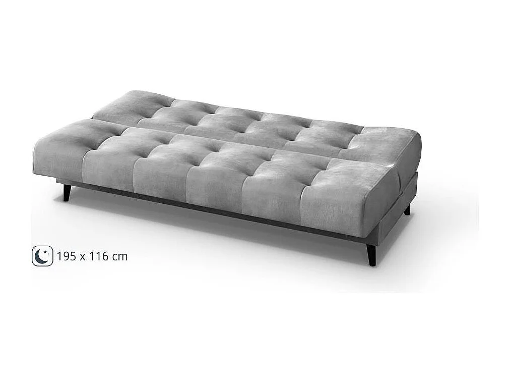 Canapé-lit 3 places Nancy gris clair