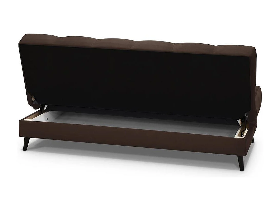 Canapé-lit 3 places Nancy marron