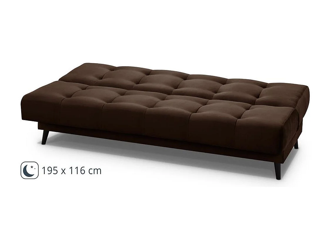 Canapé-lit 3 places Nancy marron