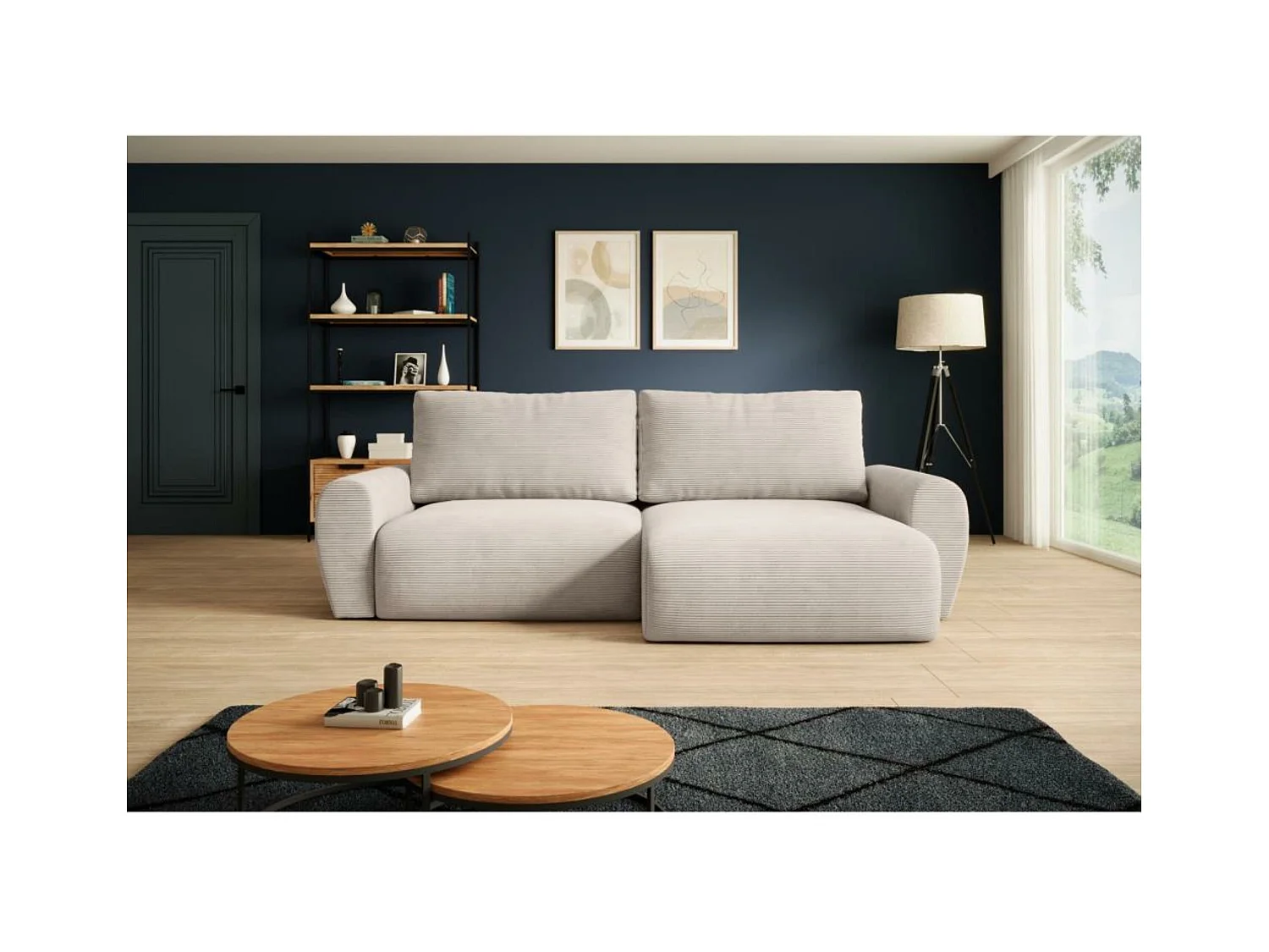 ECKSCHLAFSOFA Poss L beige rechts