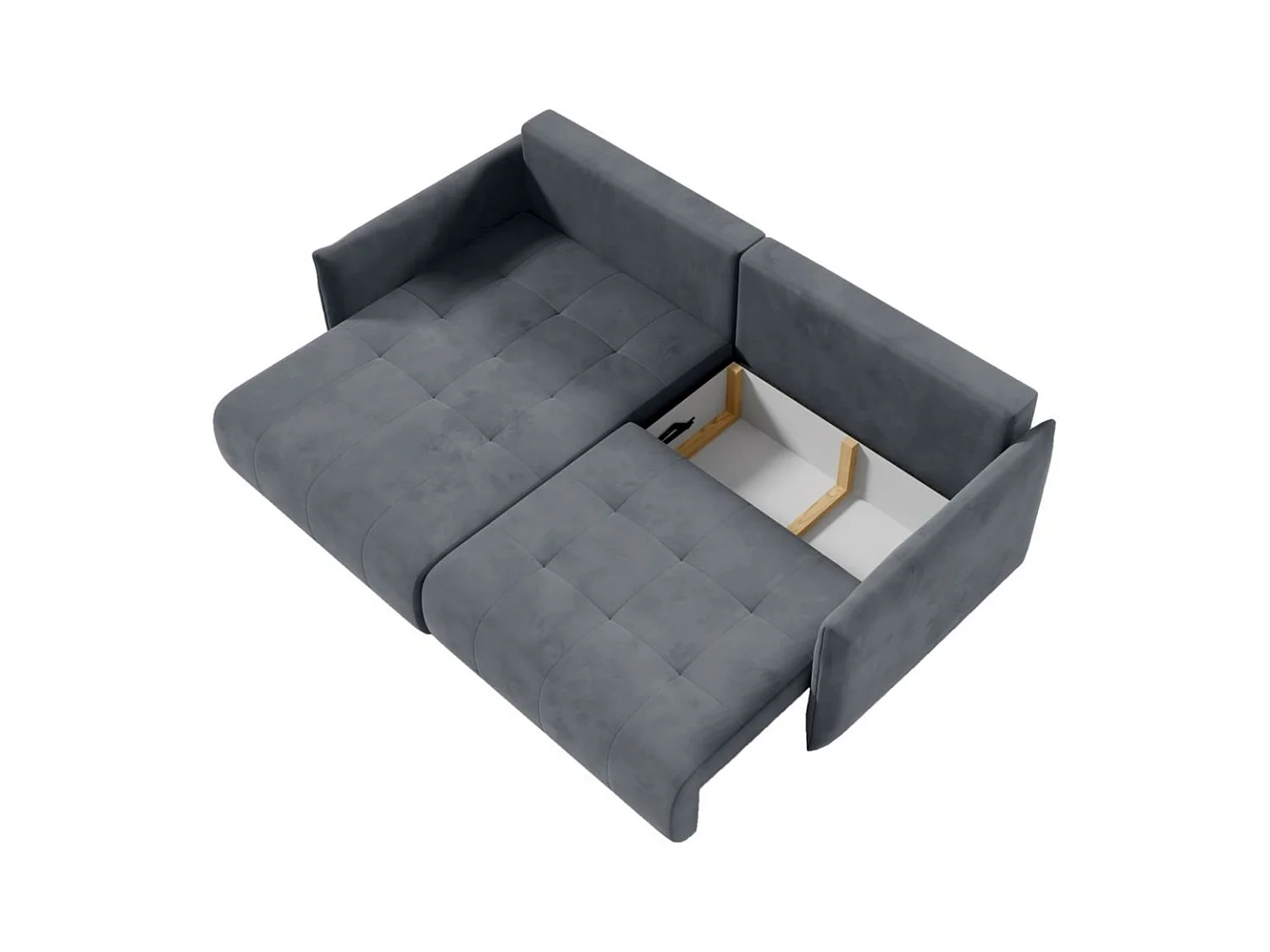 Hoekslaapbank Henry Mini grijs links