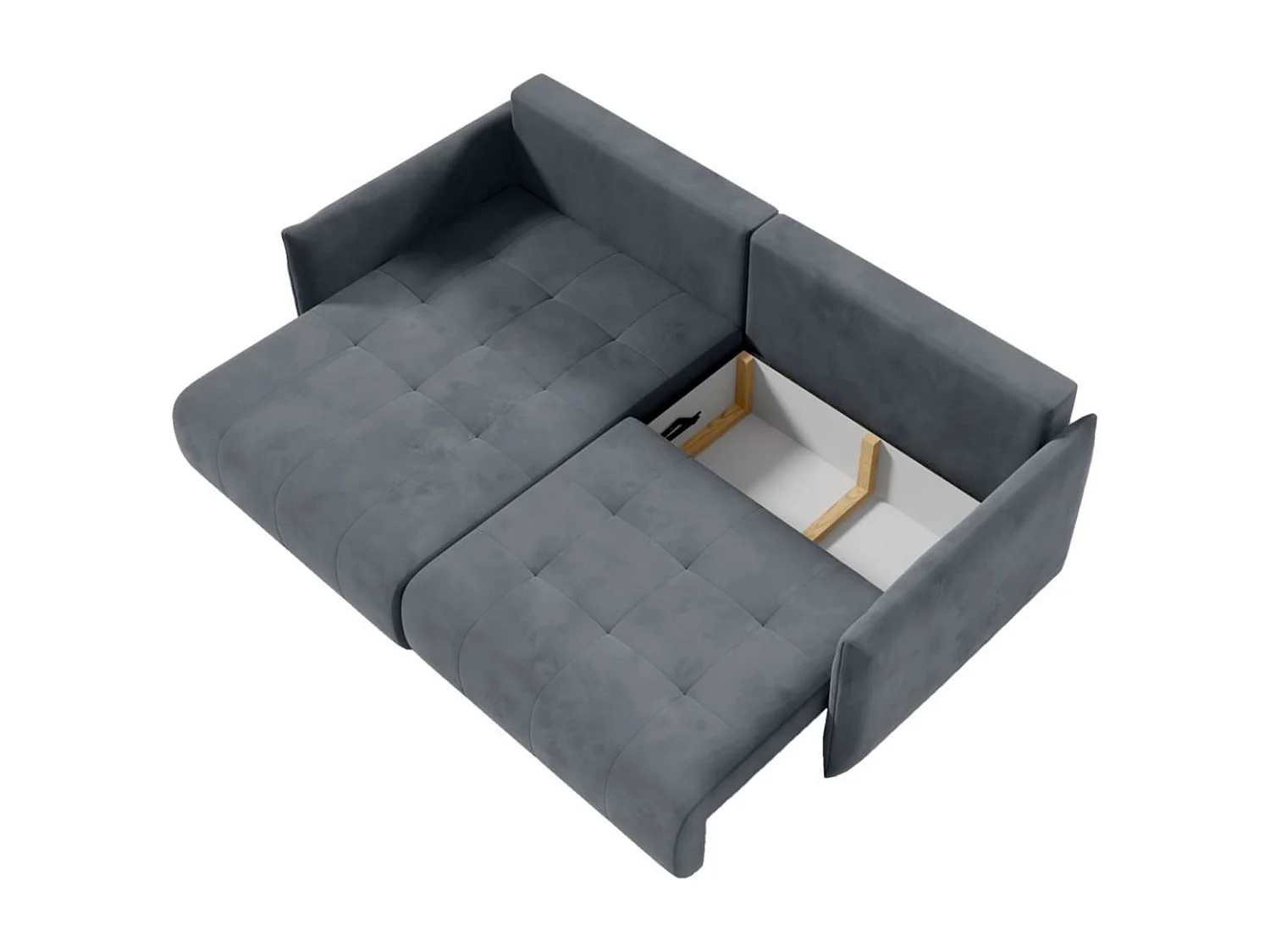 Hoekslaapbank Henry Mini grijs links