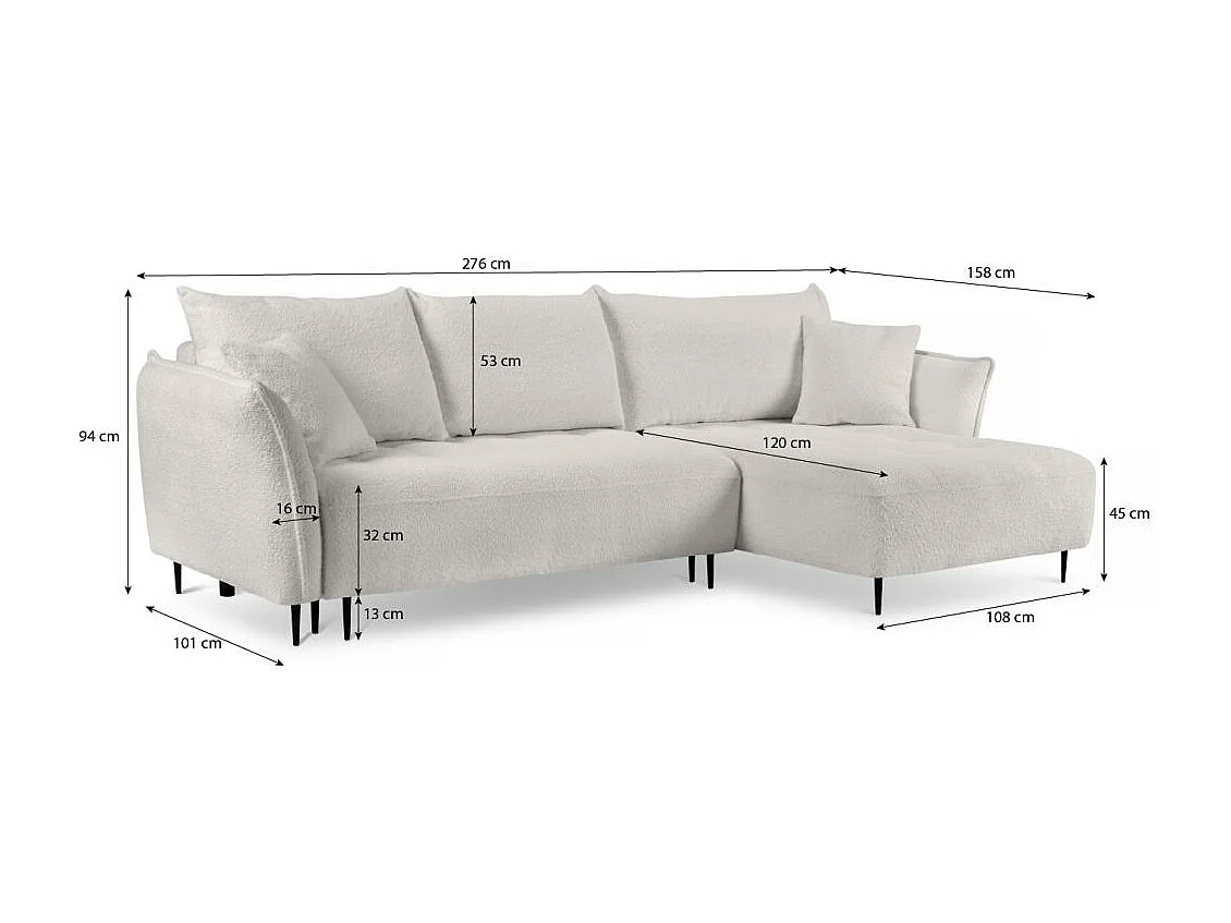 CANAPE Bari droit beige