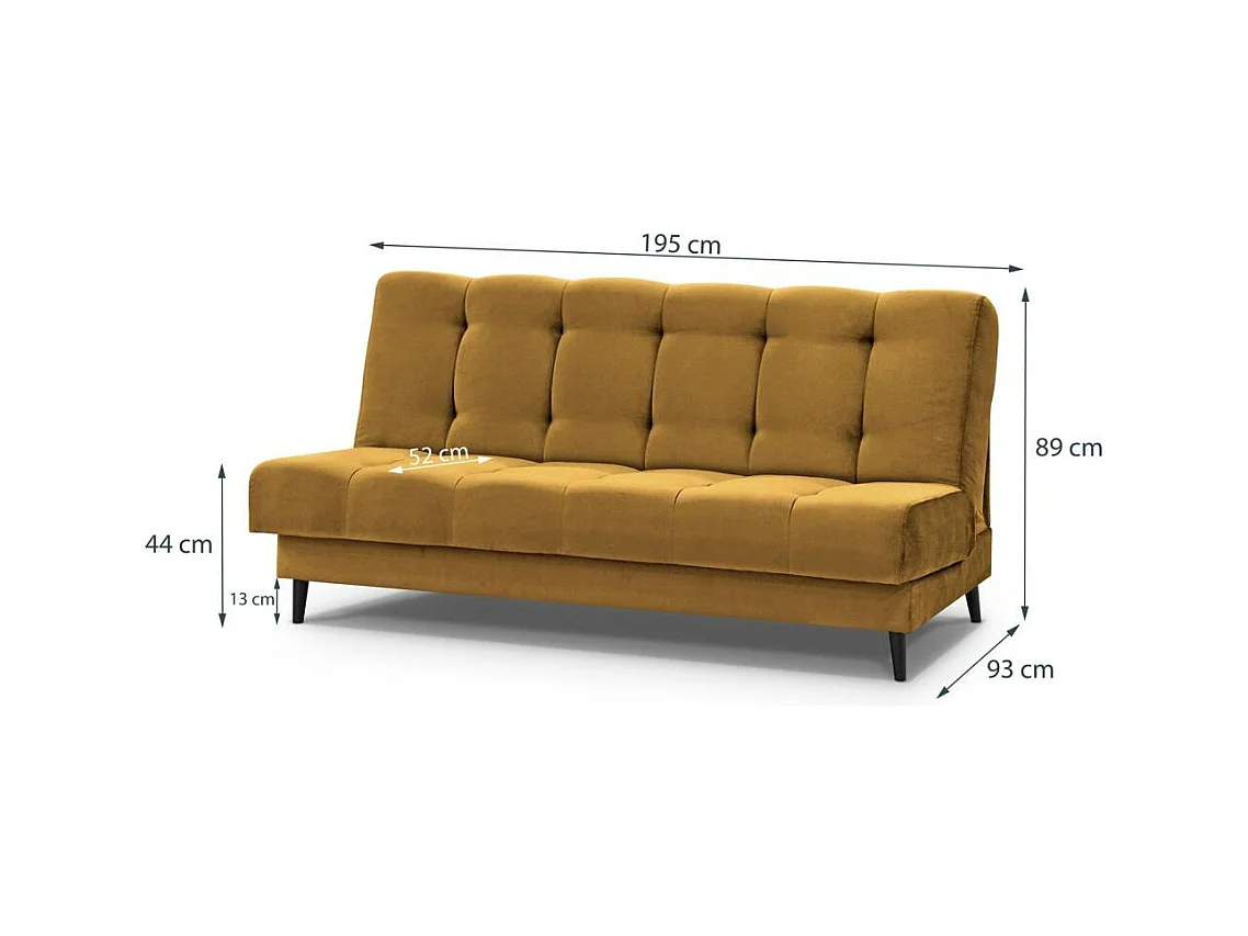 3-SITZER Schlafsofa Nancy gelb