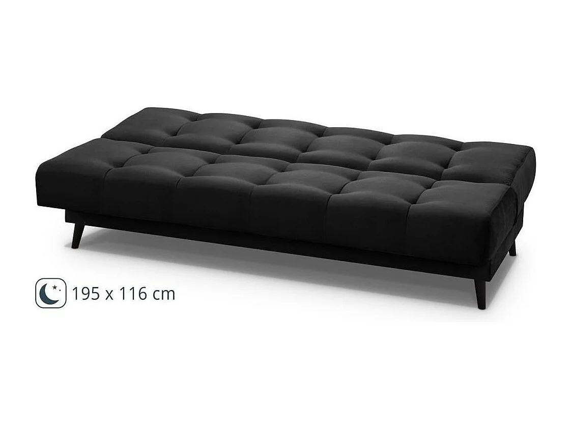 3-SITZER Schlafsofa Nancy schwarz