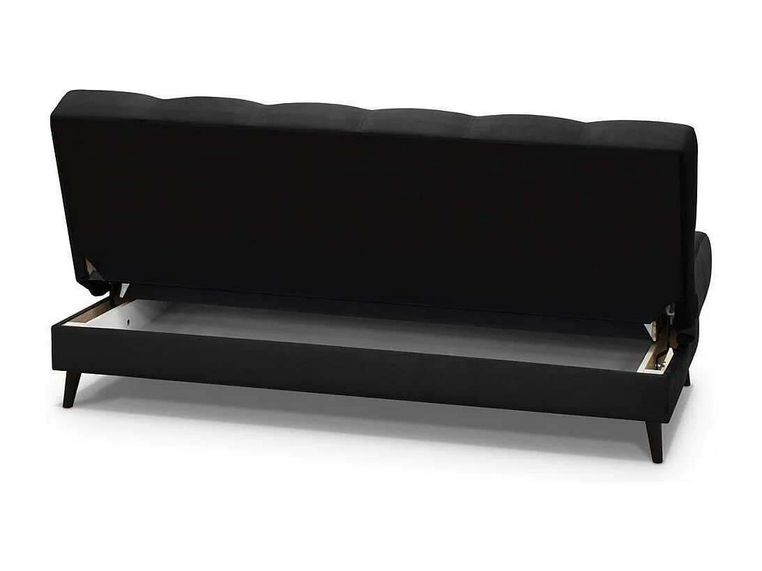Canapé-lit 3 places Nancy noir