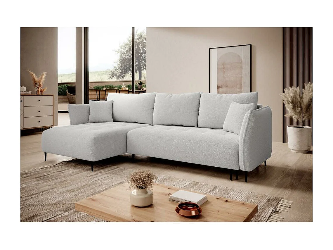 ECKSCHLAFSOFA Bari links hellgrau