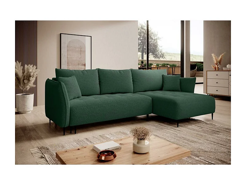 ECKSCHLAFSOFA Bari rechts grün