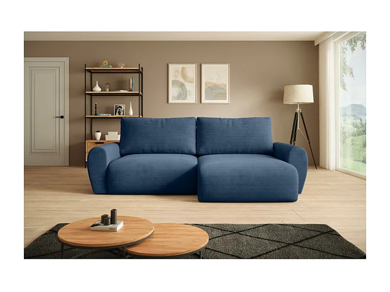 ECKSCHLAFSOFA Poss L dunkelblau rechts