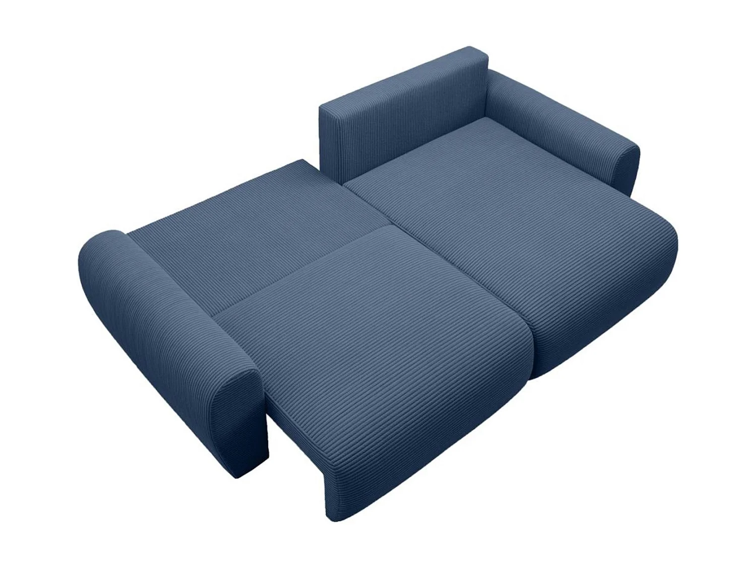 Canapé-lit ECKSCHLAFSOFA Poss L bleu foncé à droite