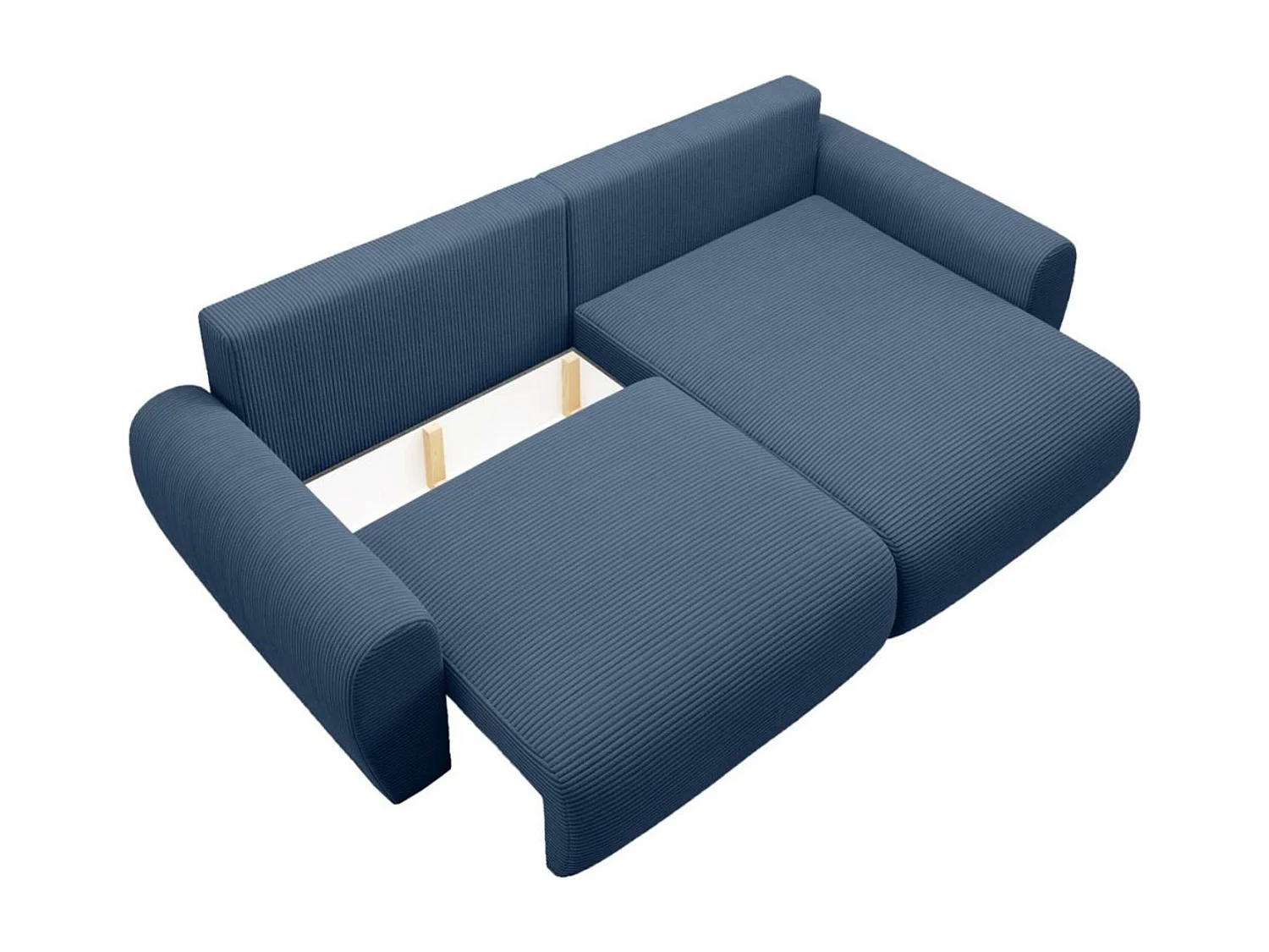 Canapé-lit ECKSCHLAFSOFA Poss L bleu foncé à droite