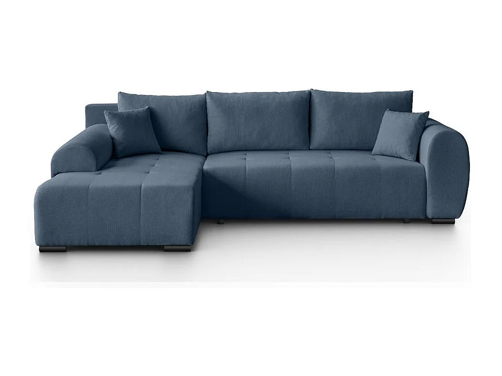 Canapé-lit Diana avec tiroir de lit bleu foncé à gauche
