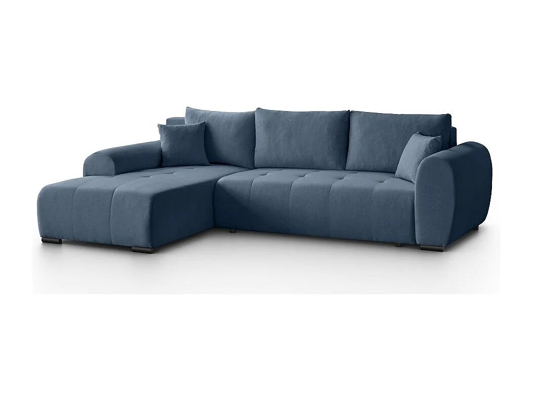 Canapé-lit Diana avec tiroir de lit bleu foncé à gauche