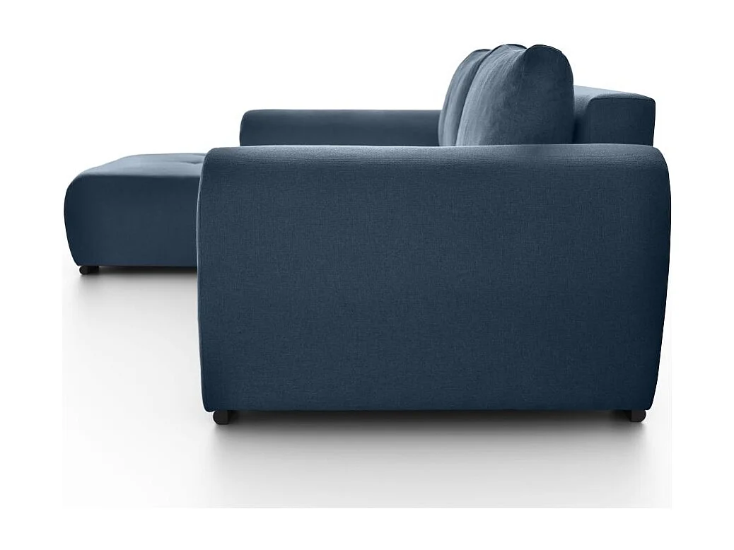Canapé-lit Diana avec tiroir de lit bleu foncé à gauche