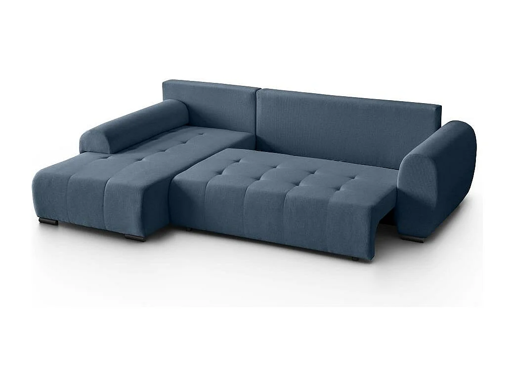 Canapé-lit Diana avec tiroir de lit bleu foncé à gauche