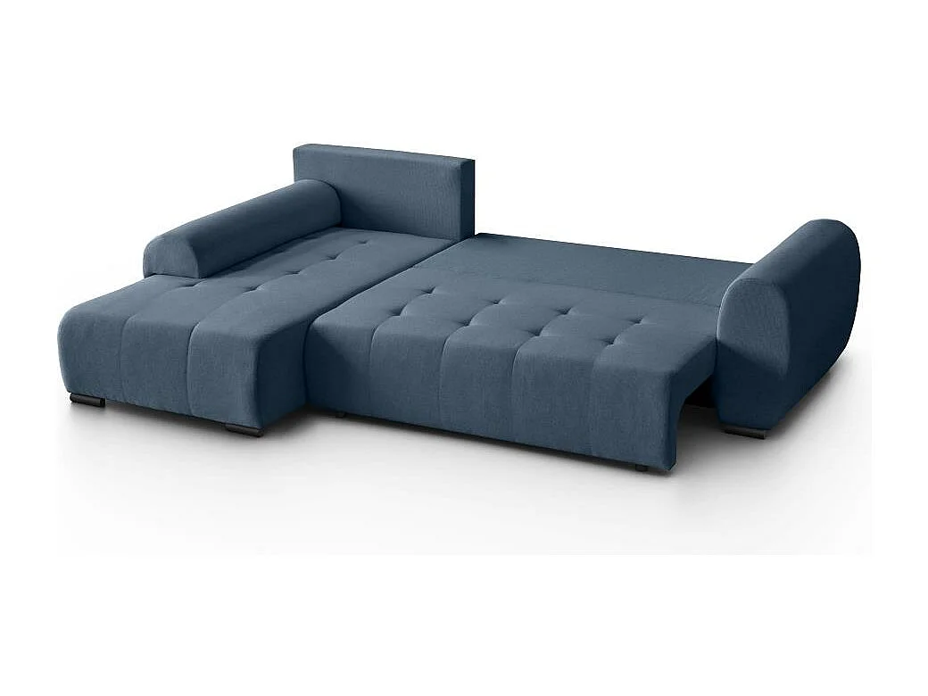 Canapé-lit Diana avec tiroir de lit bleu foncé à gauche
