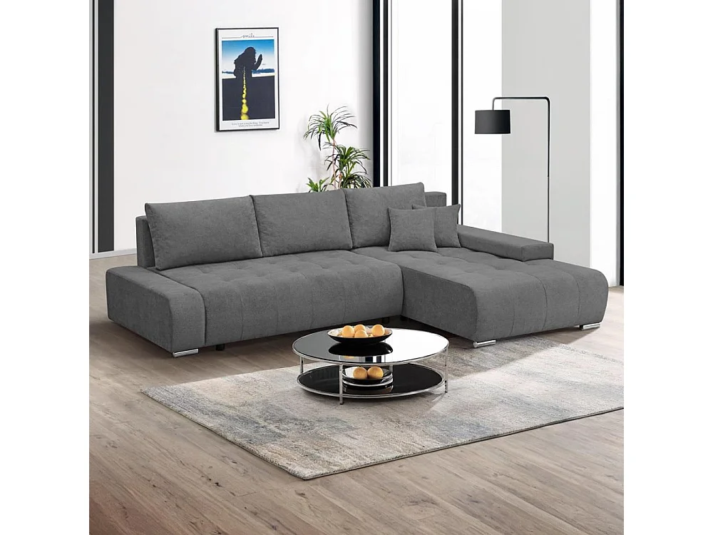 ECKSOFA Draco L dunkelgrau rechts