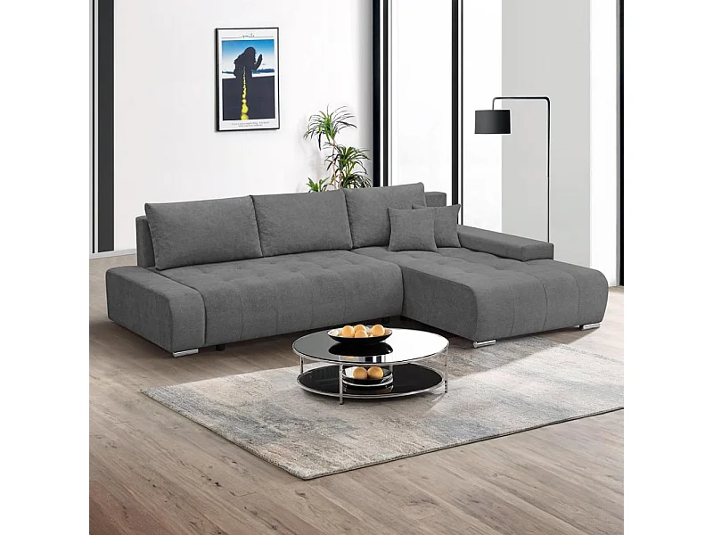 ECKSOFA Draco L dunkelgrau rechts