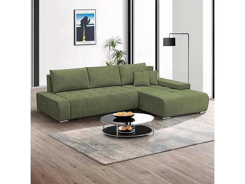 ECKSOFA Draco L grün rechts