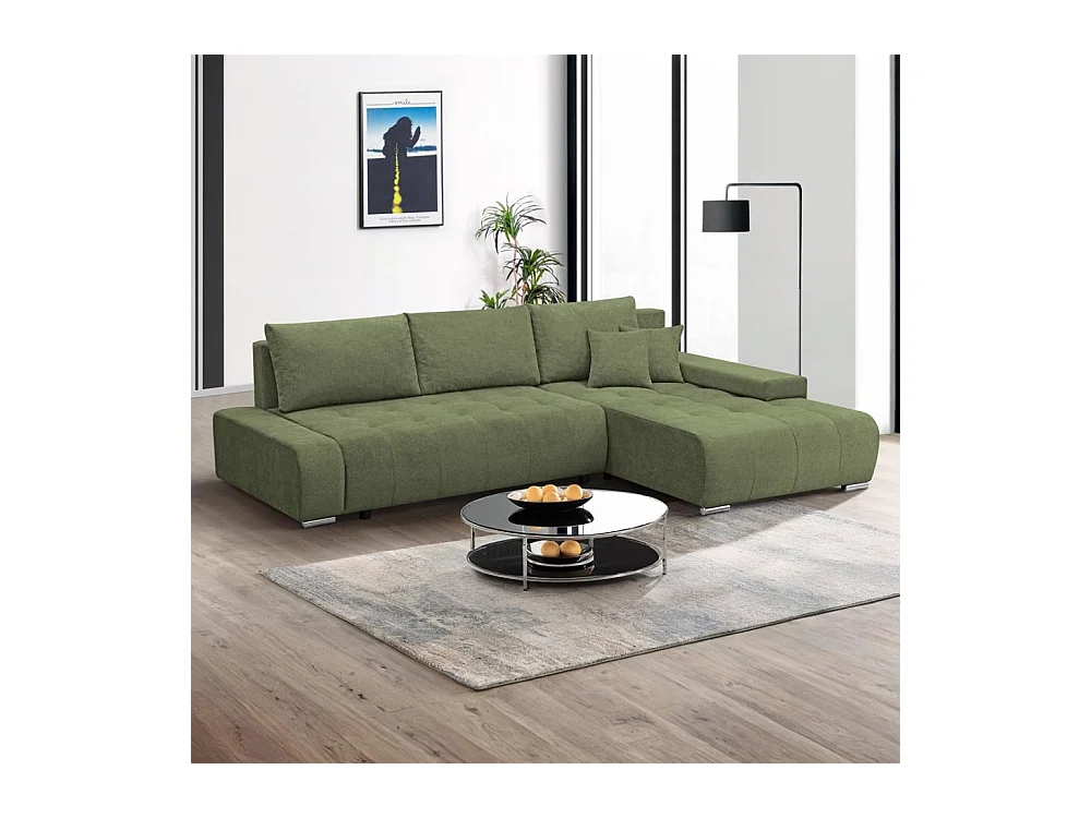 ECKSOFA Draco L vert à droite