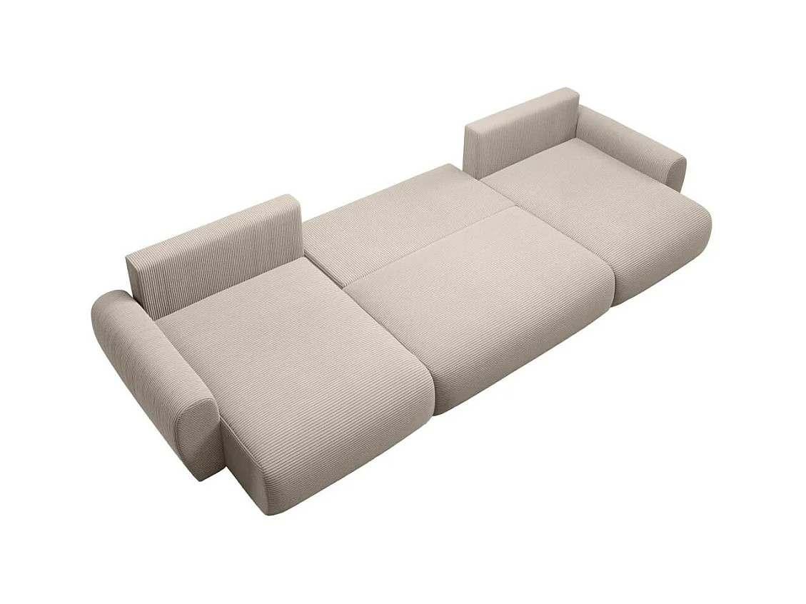 WOHNLANDSCHAFT mit Schlaffunktion Poss U cappuccino