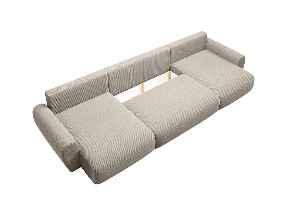 WOHNLANDSCHAFT mit Schlaffunktion Poss U cappuccino