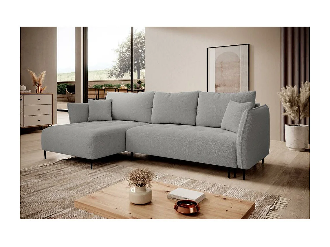 Hoekslaapbank Bari links grijs
