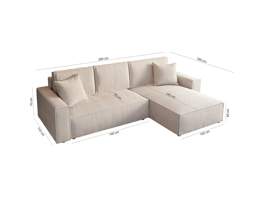 ECKSOFA Parys L braun