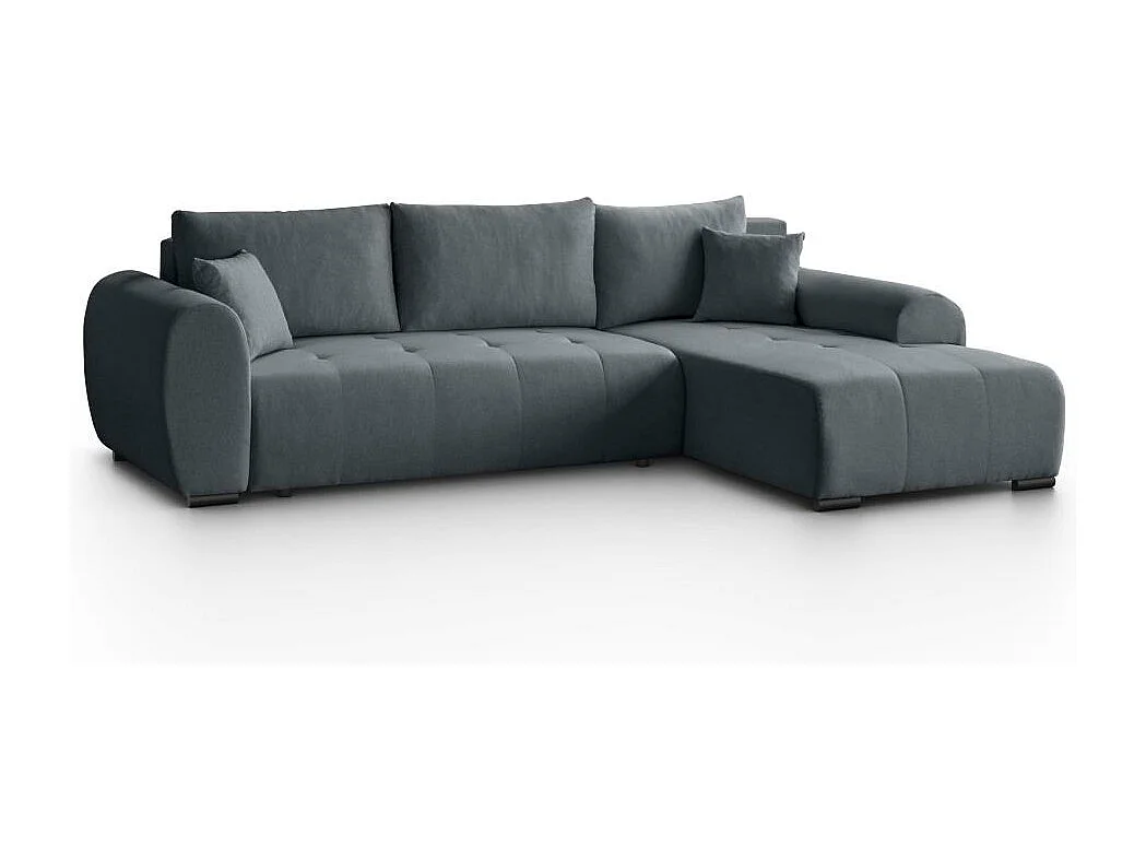 Hoekslaapbank Diana met opbergruimte donkergrijs rechts