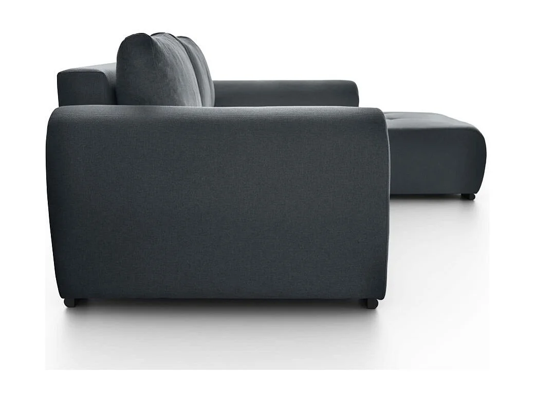 Hoekslaapbank Diana met opbergruimte donkergrijs rechts