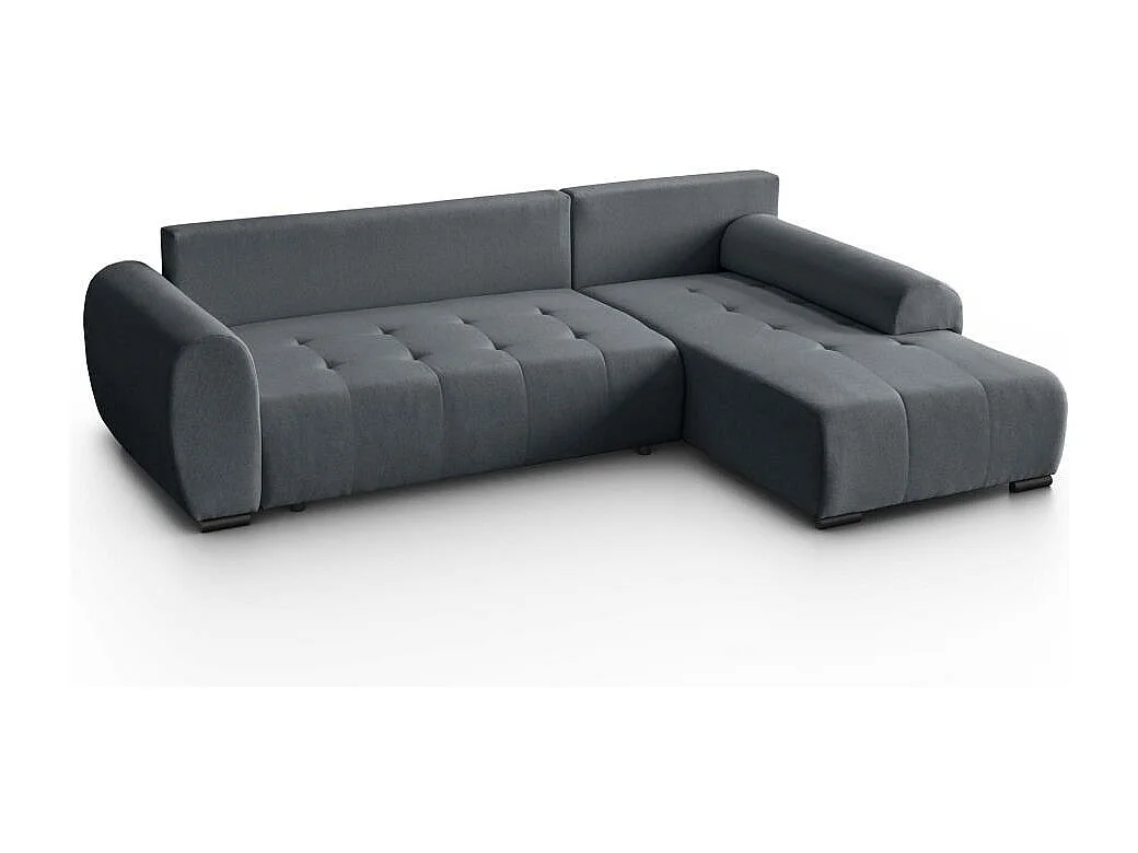 Hoekslaapbank Diana met opbergruimte donkergrijs rechts