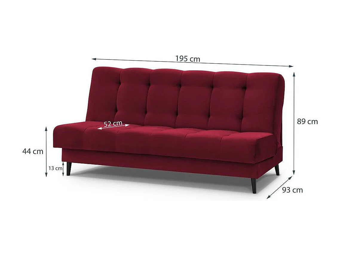 3-SITZER Schlafsofa Nancy bordeaux