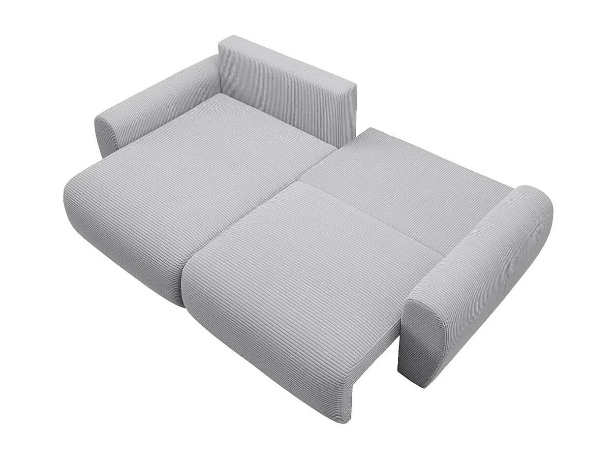 Hoekslaapbank Poss L lichtgrijs links