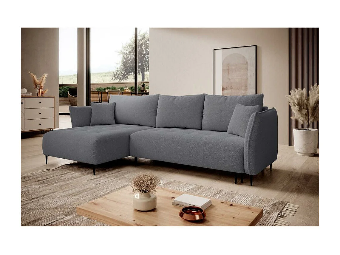 ECKSCHLAFSOFA Bari links dunkelgrau