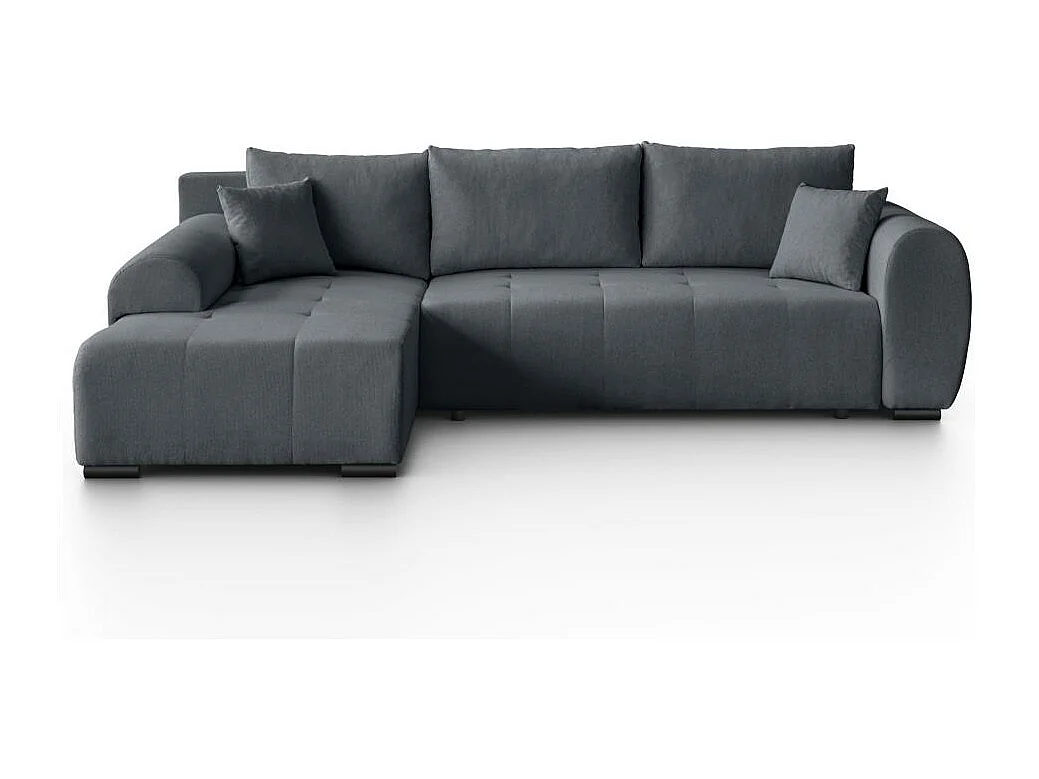 Canapé-lit Diana avec tiroir de lit gris foncé à gauche