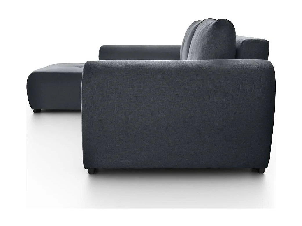 Canapé-lit Diana avec tiroir de lit gris foncé à gauche