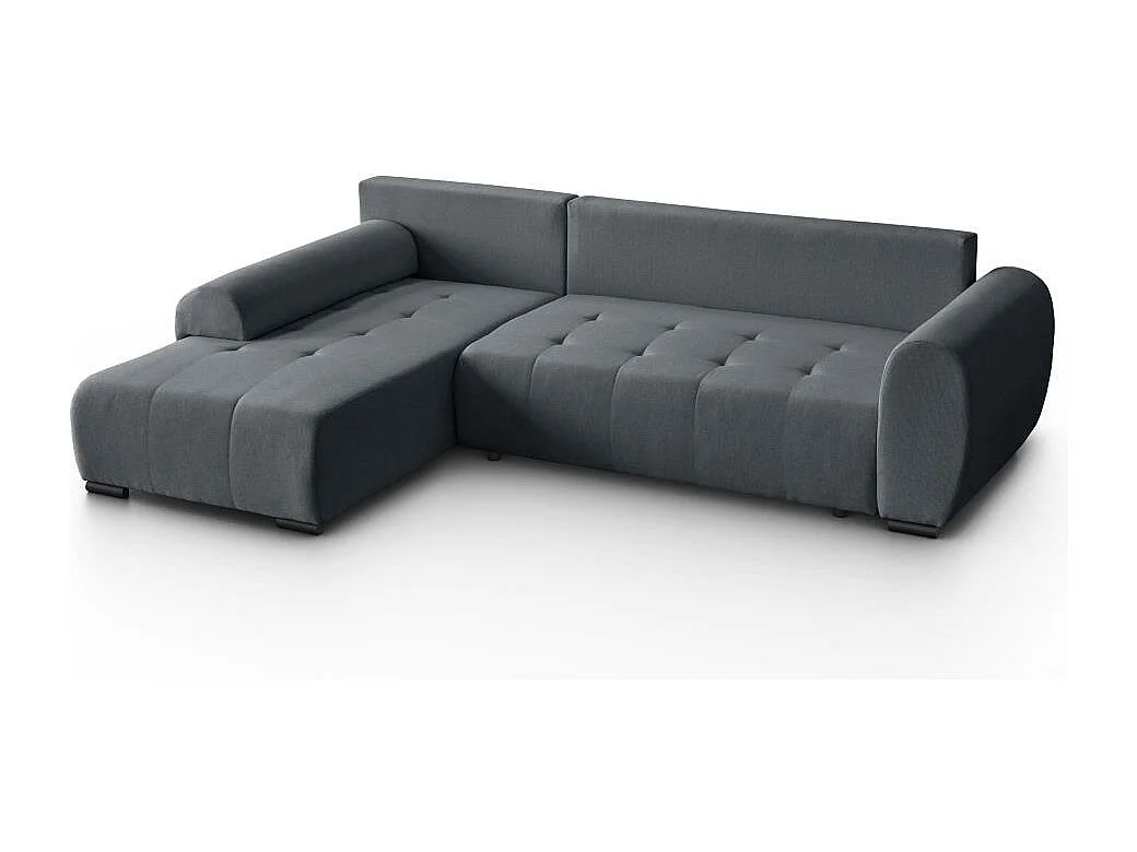 Canapé-lit Diana avec tiroir de lit gris foncé à gauche