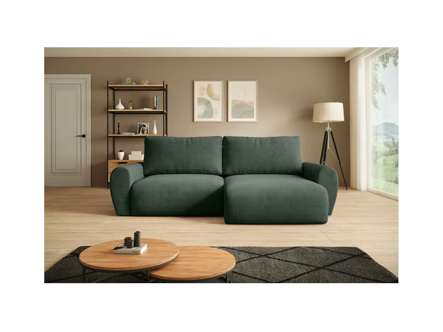 ECKSCHLAFSOFA Poss L grün rechts