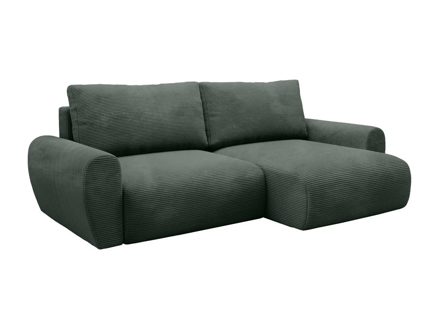 Canapé-lit ECKSCHLAFSOFA Poss L vert droit