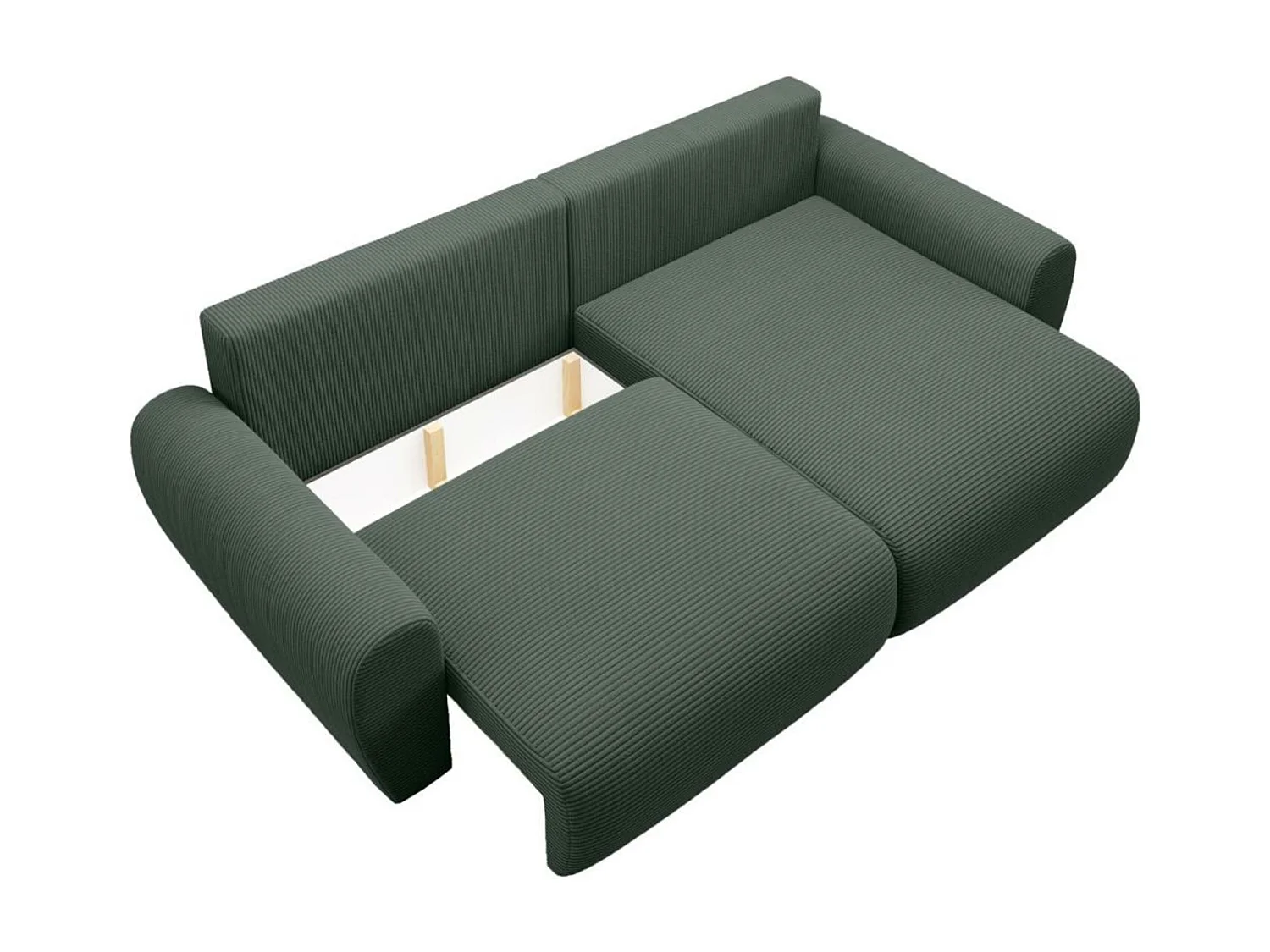 Canapé-lit ECKSCHLAFSOFA Poss L vert droit