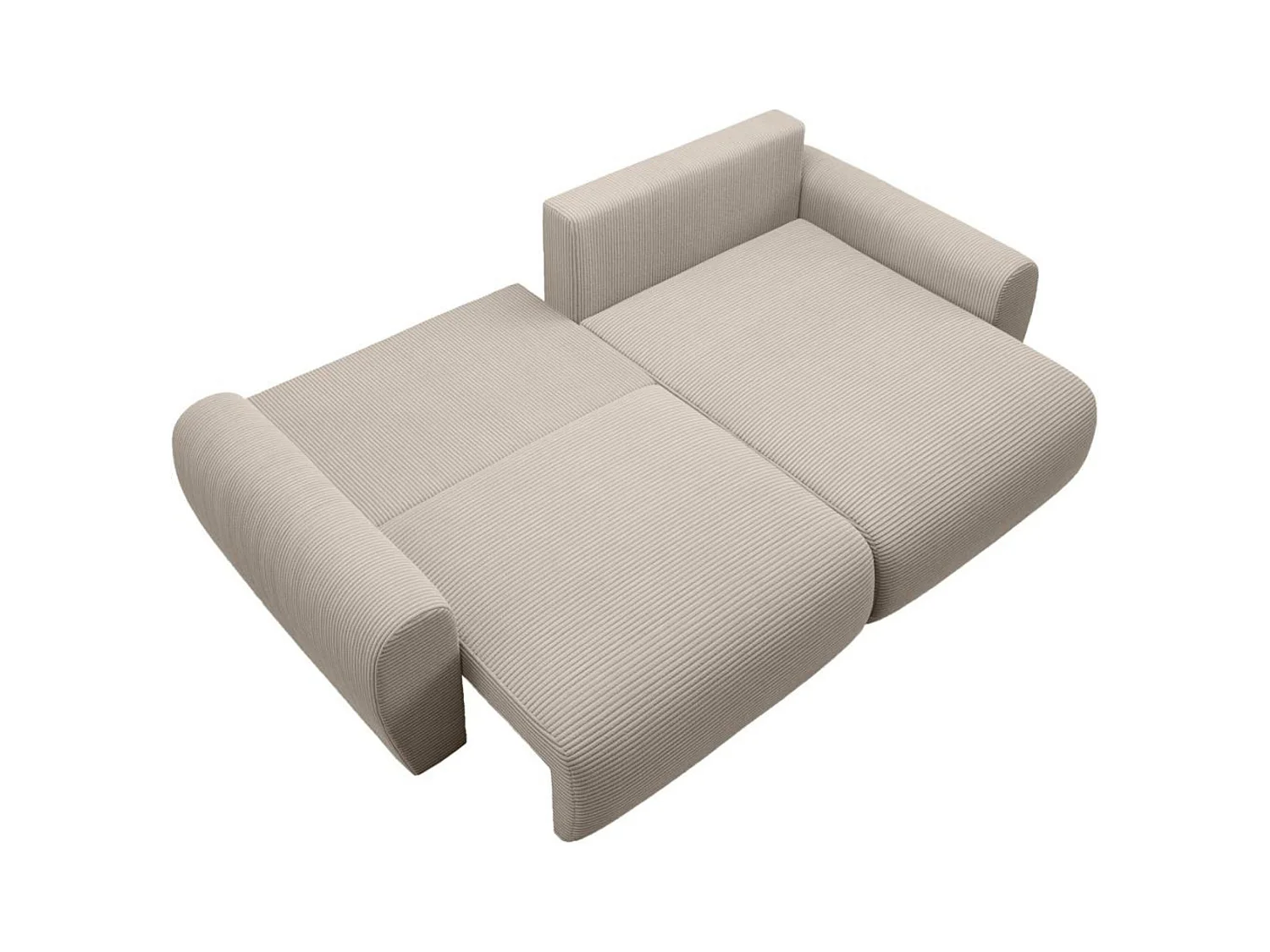 Hoekslaapbank Poss L cappuccino rechts