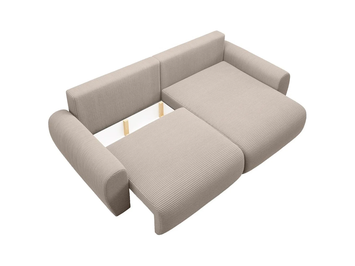 Hoekslaapbank Poss L cappuccino rechts