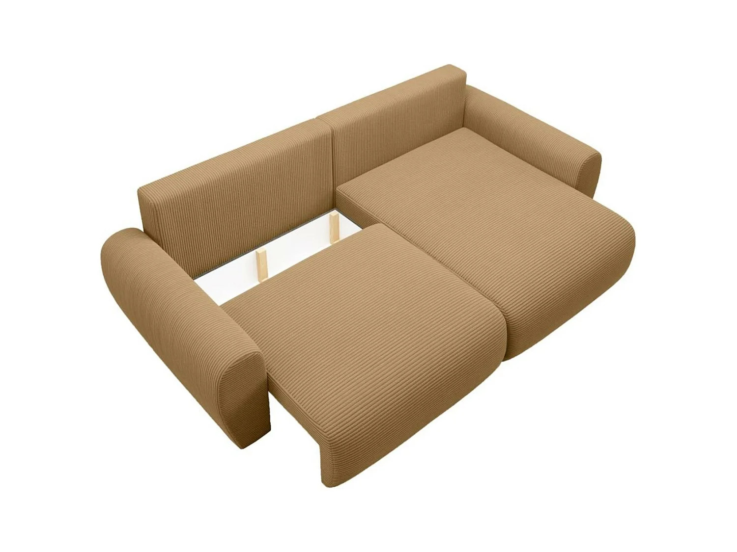 Hoekslaapbank Poss L geel rechts