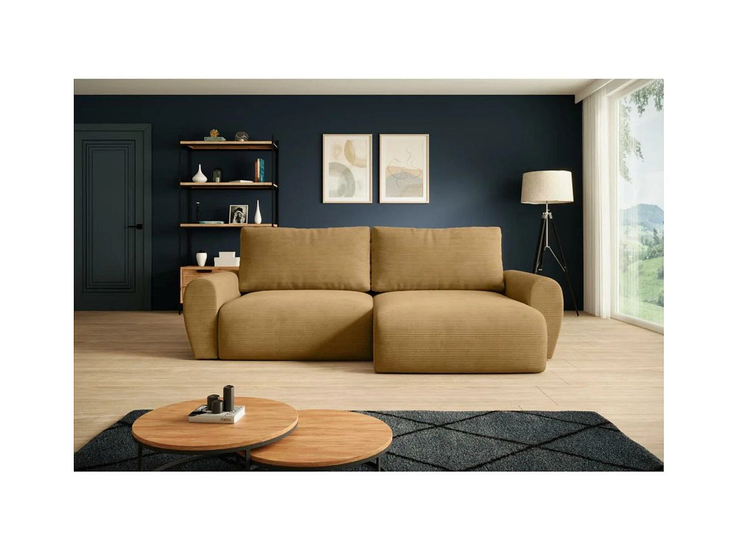 ECKSCHLAFSOFA Poss L gelb rechts