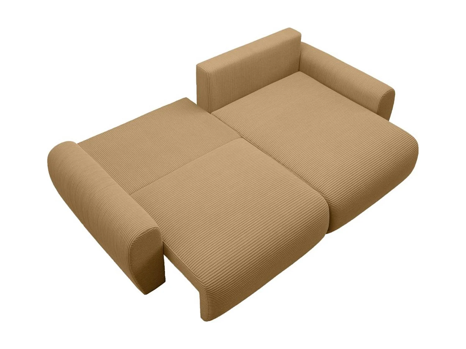 Hoekslaapbank Poss L geel rechts