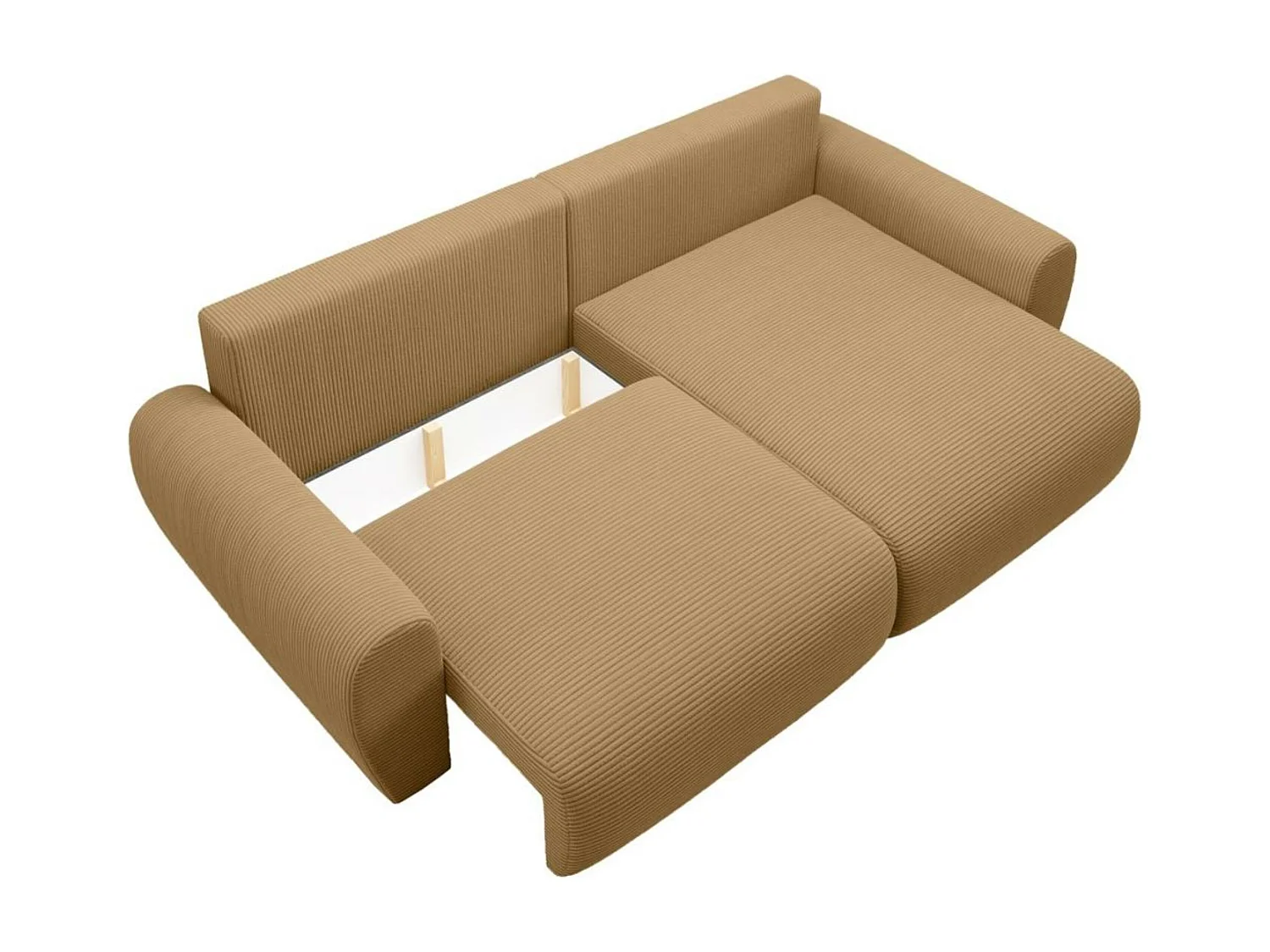 Hoekslaapbank Poss L geel rechts